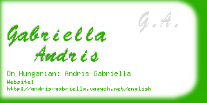 gabriella andris business card